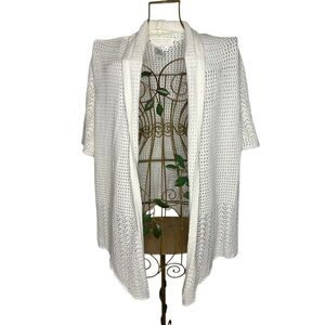 Vintage Maurada Knit Cardigan Sweater - White - Women’s Size XL